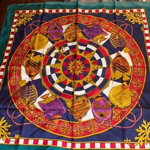 Salvatore Ferragamo Silk Scarf, Vintage